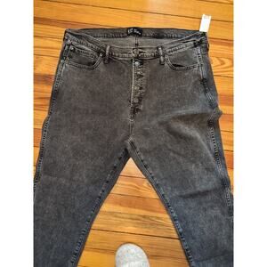 Gap Vintage Slim High Rise Black Jeans 20/35 Button Fly NWT 26" Inseam Stretch